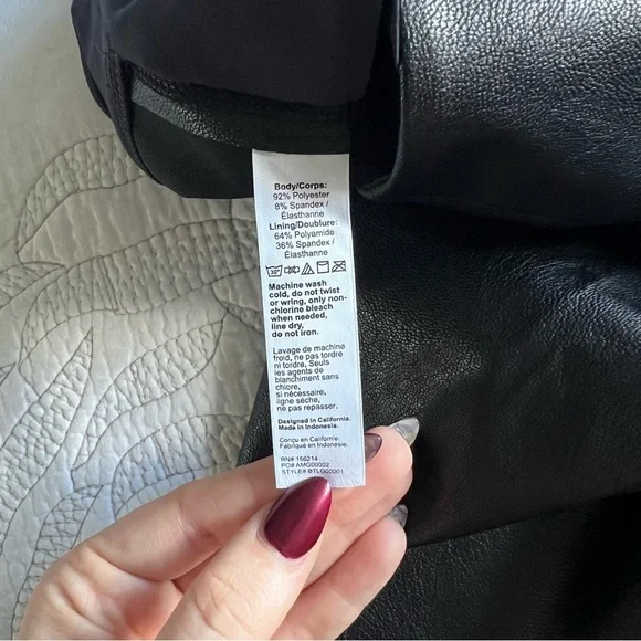 Honeylove - Just Like Leather Legging - Jet Black - Picture 10 of 14